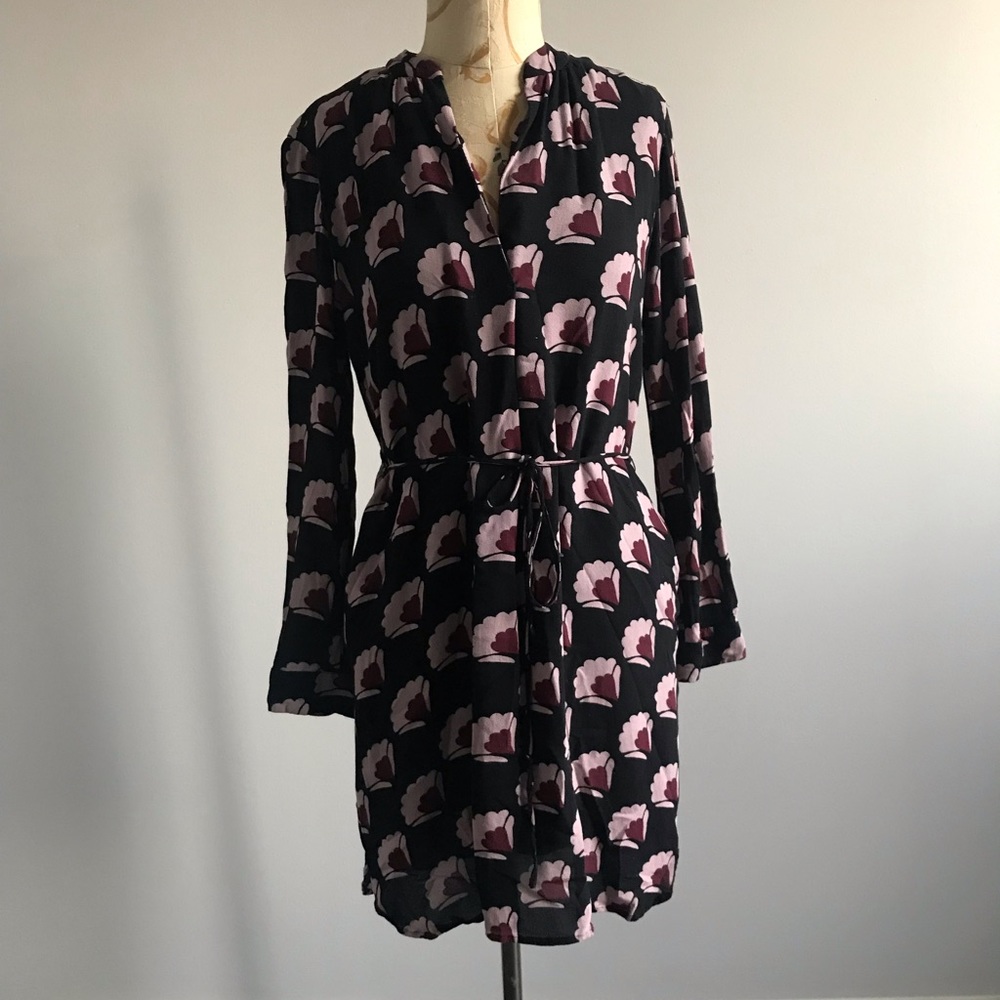 Feather patterned dress
